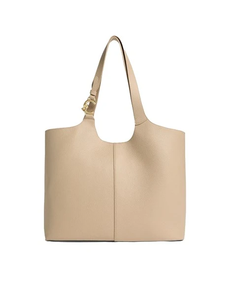 BORSA A SPALLA C-EASY LARGE E1SHA110101 DONNA ECRU